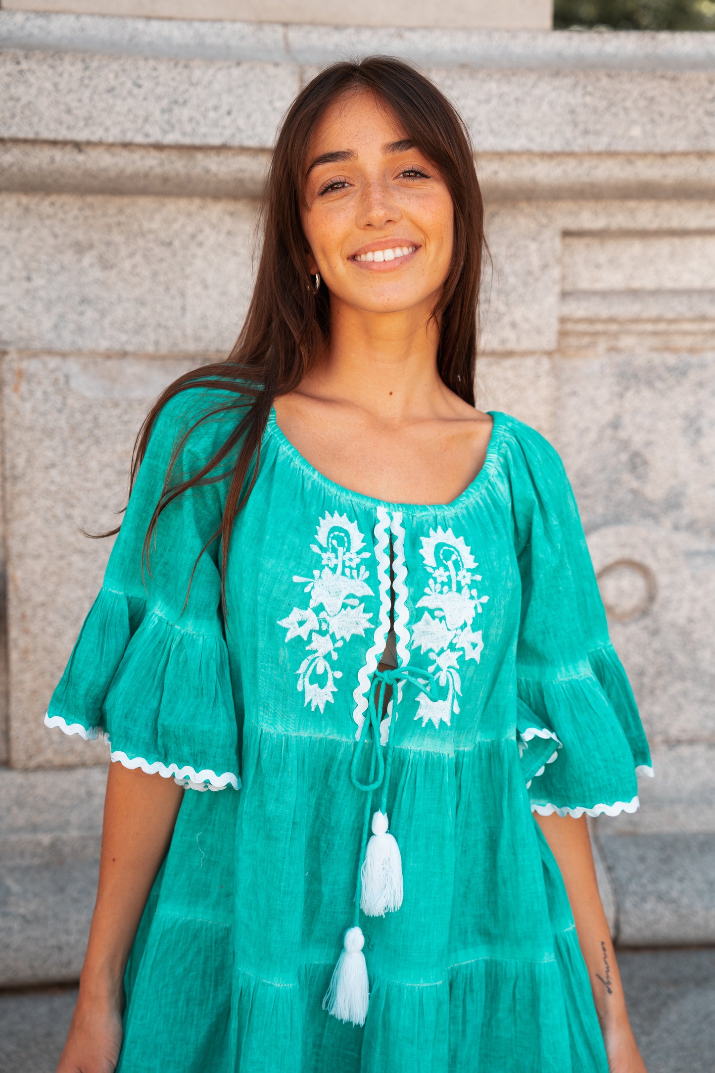 Udaipur Verde: Vestido 23414-Paquete de 3 (17€/Cada Unidad)