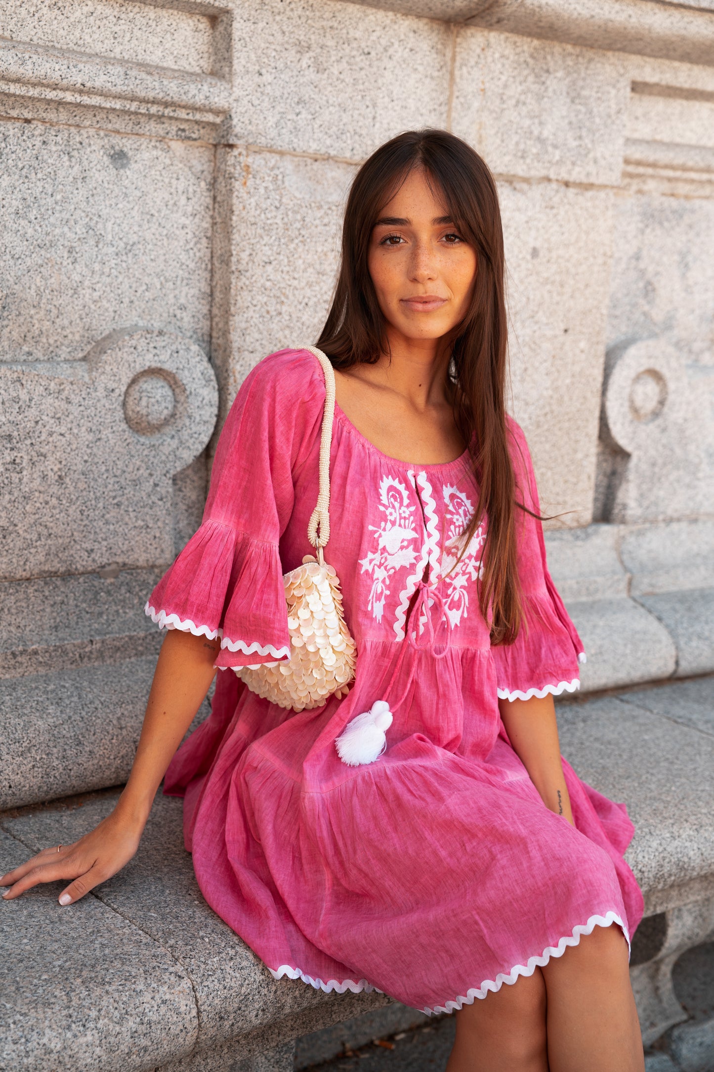 Udaipur Rosa: Vestido 23414- Paquete de 3 (17€/Cada Unidad)