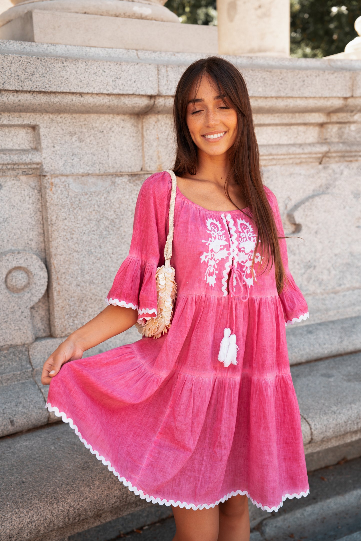 Udaipur Rosa: Vestido 23414- Paquete de 3 (17€/Cada Unidad)