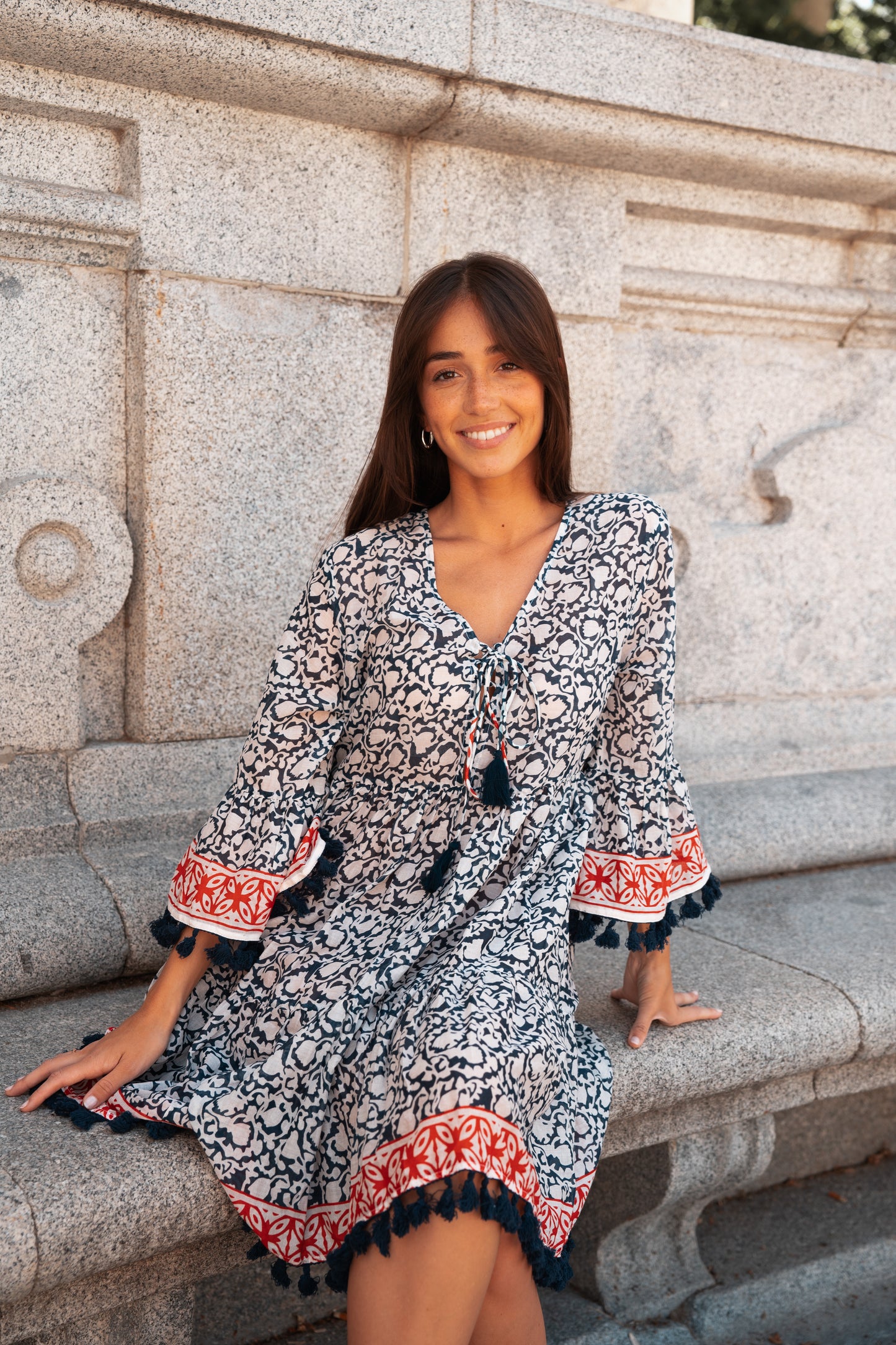 Geriba: Navy Red Vestido 55206- Paquete de 4 (17€/Cada Unidad)