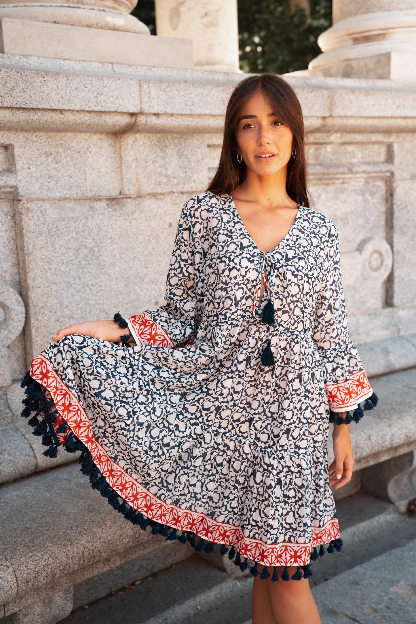 Geriba: Navy Red Vestido 55206- Paquete de 4 (17€/Cada Unidad)