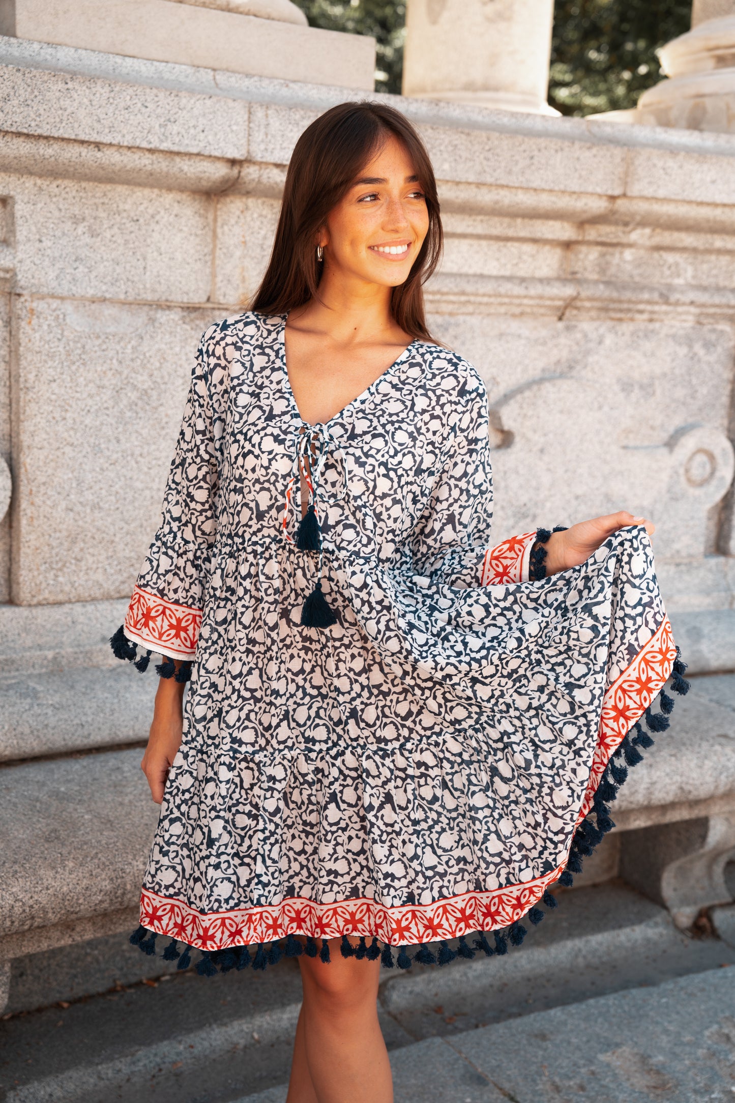 Geriba: Navy Red Vestido 55206- Paquete de 4 (17€/Cada Unidad)