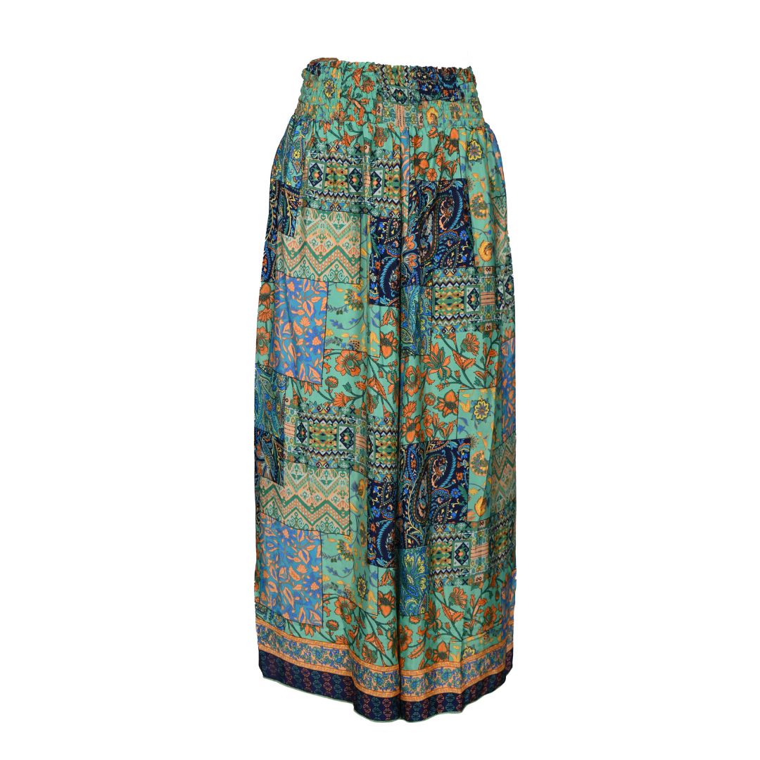 Pantalones de playa azules de algodón
